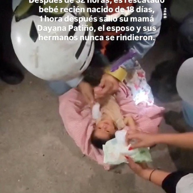 Terjebak 32 Jam, Bayi 18 Hari Berhasil Diselamatkan dari Reruntuhan Gempa