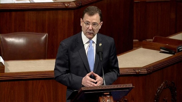 Anggota DPR AS dari PartaI Republik, Tom Kean Jr (via REUTERS/House TV)