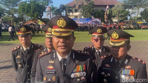 Kapolres Karangasem AKBP I Made Santika saat ditemui setelah apel HUT Bhayangkara di Lapangan Tanah Aron, Rabu (1/7/2026) (foto: I Wayan Selamat Juniasa)