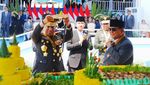 Momen Kapolri Diberi Tumpeng oleh Prabowo di Hari Bhayangkara Ke-80