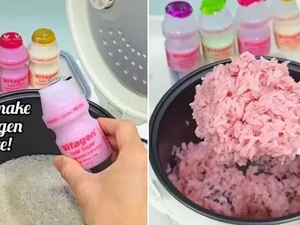 Nyeleneh! Eksperimen Masak Nasi Pakai Minuman Probiotik