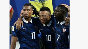 Kylian Mbappe menjadi pencetak gol terbanyak dalam fase knock out Piala Dunia. Foto: X.com
