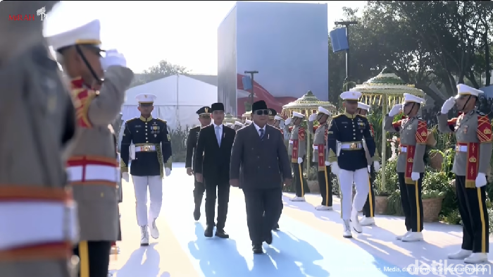 Presiden Prabowo dan Wapres Gibran menghadiri acara puncak Hari Bhayangkara ke-80. (YouTube Setpres)