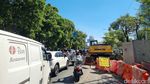 Proyek Gorong-gorong Jalan Moestopo Makan Badan Jalan Bikin Macet