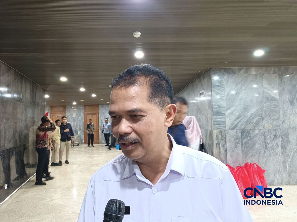 Sekretaris Jenderal Kementan, Suwandi saat ditemui di kompleks parlemen, Jakarta, Rabu (1/7/2026). Sekretaris Jenderal Kementan, Suwandi saat ditemui di kompleks parlemen, Jakarta, Rabu (1/7/2026). (CNBC Indonesia/Martyasari Rizky)