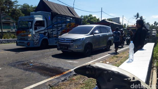 TKP Kecelakaan Beruntun di Boyolali TKP kecelakaan beruntun di depan SDN 3 Penggung Boyolali, Rabu (1/7/2026).