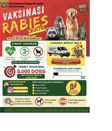 Vaksinasi rabies gratis di Samarinda. Vaksinasi rabies gratis di Samarinda