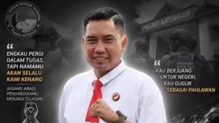 Aipda Yudhi Perdana Putra ditemukan meninggal dunia usai bentrokan maut di Katingan, Kalteng. (Dok humas polres katingan)