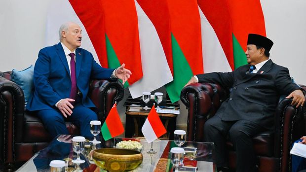 Presiden Belarus Aleksandr Lukashenko dan Presiden Prabowo Subianto di Istana Merdeka, Jakarta, Kamis (2/7/2026).