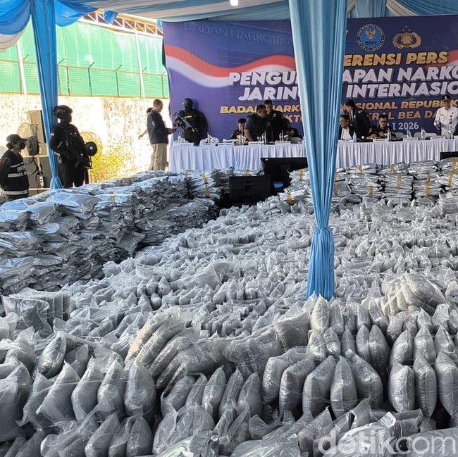 Potret Narkoba 3 Ton yang Digerebek BNN RI di Gresik