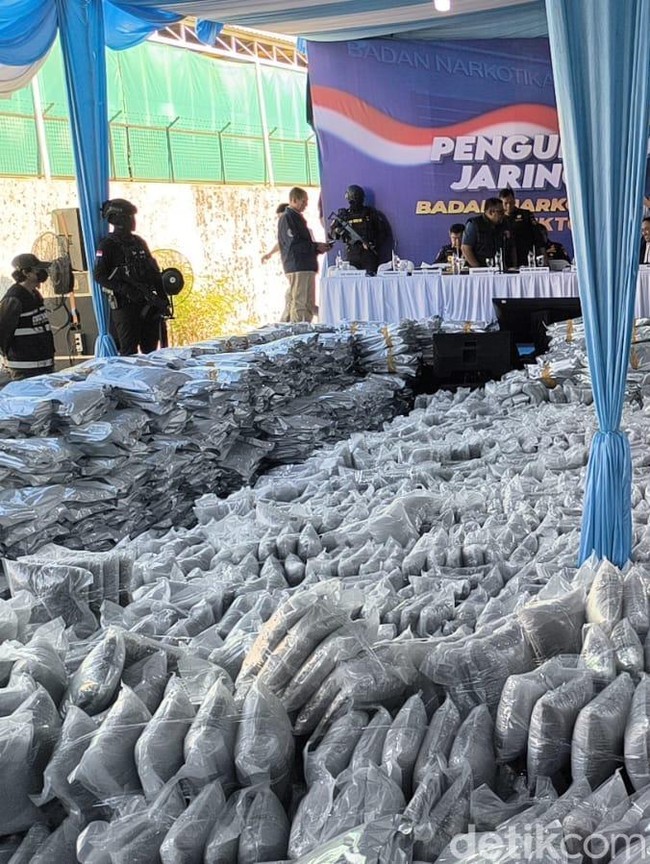 Potret Narkoba 3 Ton yang Digerebek BNN RI di Gresik