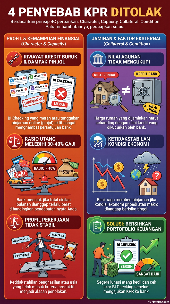 Infografis alasan KPR ditolak