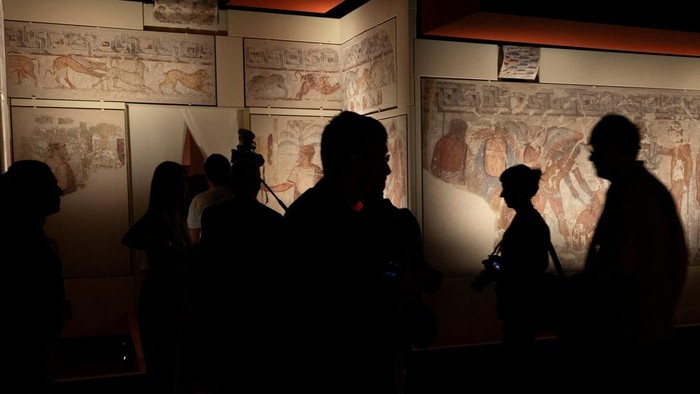 The newly acquired Tomb of Francois, a 4th-century BC masterpiece bought last month by Italy's Culture Ministry for 15 million euros, at the National Etruscan Museum of Villa Giulia in Rome, Italy, June 30, 2026. REUTERS/Remo Casilli