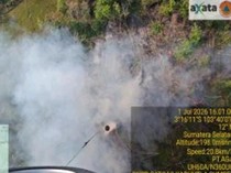 Lahan 2 Hektare di Muba Terbakar, Helikopter Lakukan 30 Kali Water Bombing