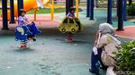 Libur Sekolah, Air Mancur Taman Puring Jadi Favorit Anak-anak