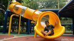 Libur Sekolah, Air Mancur Taman Puring Jadi Favorit Anak-anak