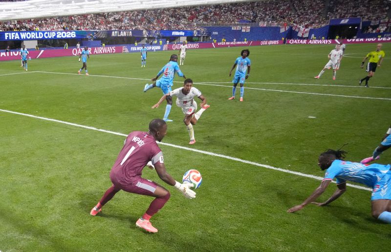 Soccer Football - FIFA World Cup 2026 - Round of 32 - England v DR Congo - Atlanta Stadium, Atlanta, Georgia, U.S. - July 1, 2026 DR Congo's Lionel Mpasi IMAGN IMAGES via Reuters/Nathan Ray Seebeck