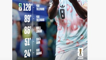 Belgia mencetak kemenangan di menit akhir perpanjangan waktu. Foto: X.com
