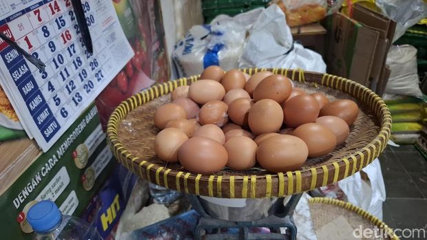 Suasana pedagang ayam dan telur yang harga jualnya menurun di Pasar Beringharjo Jogja, Kamis (2/7/2026).