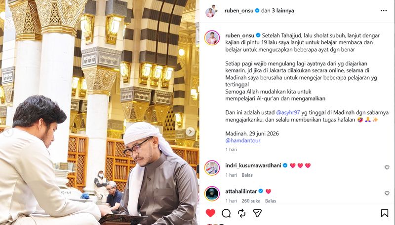 Ruben Onsu belajar mengaji Ruben Onsu belajar mengaji