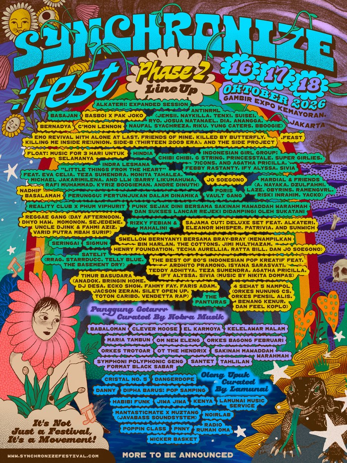 Festival Synchronize Fest 2026 siap mengguncang dengan penampil lintas genre. Nikmati reuni, kolaborasi internasional, dan nostalgia musik pada 16-18 Oktober!