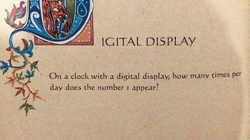 Angka 1 di Jam Digital. Berapa kali angka 1 muncul dalam sehari di jam digital 24 jam? Kunci: 1.164 kali. Foto: Boredpanda