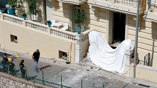 Apartemen Vadym Yermolaiev, lokasi kejadian ledakan bom Apartemen Vadym Yermolaiev, lokasi kejadian ledakan bom