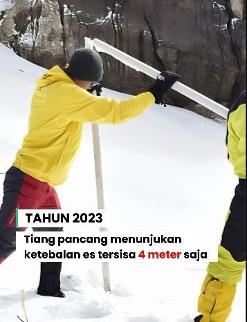 Gletser di Puncak Jaya terus menipis dan segera habis total (dok. BMKG)