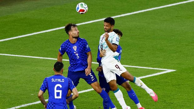Goncalo Ramos Soccer Football - FIFA World Cup 2026 - Round of 32 - Portugal v Croatia - Toronto Stadium, Toronto, Canada - July 2, 2026 Portugal's Goncalo Ramos scores their second goal REUTERS/Jeenah Moon