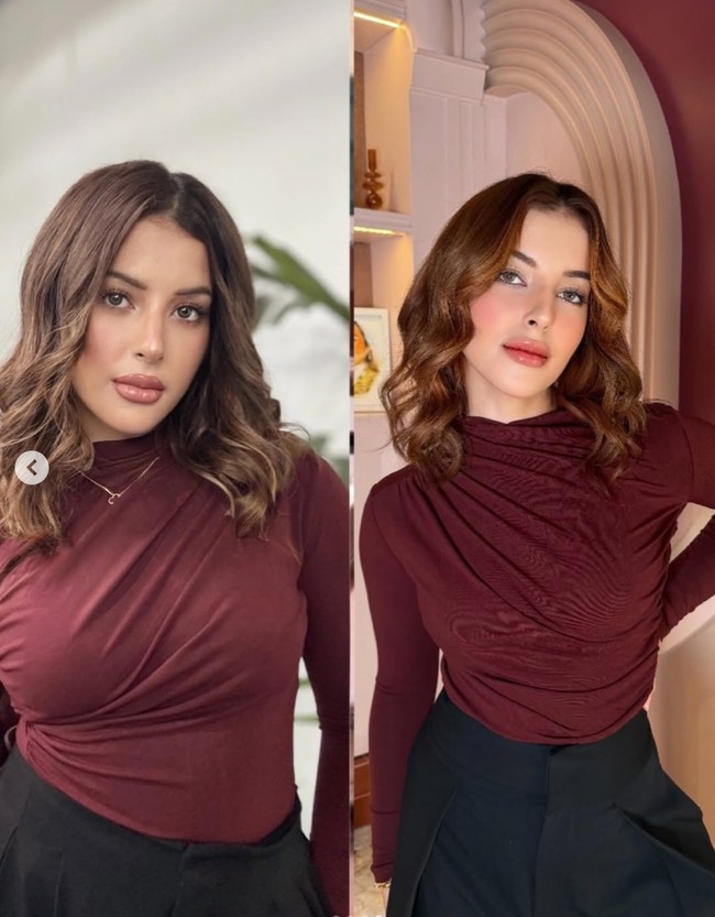 Berhasil turun BB membuat influencer kecantikan itu terlihat makin percaya diri berpose di depan kamera. Ia juga tak ragu lagi untuk mengenakan busana yang memperlihatkan lekuk tubuh. Foto: Instagram/@tasyafarasya
