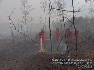 Pemadaman Karhutla di OKI Dioptimalkan, Potensi Meluas karena Angin Kencang