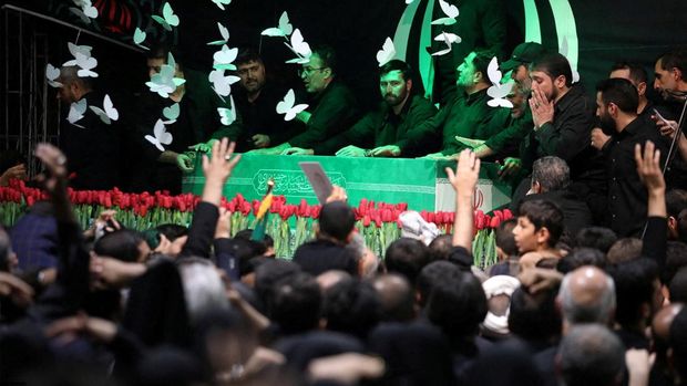 Upacara perpisahan untuk mendiang Pemimpin Tertinggi Iran Ayatollah Ali Khamenei di Teheran, Iran, Jumat (3/7/2026). (Office of the Iranian Supreme Leader via REUTERS) Upacara perpisahan untuk mendiang Pemimpin Tertinggi Iran Ayatollah Ali Khamenei di Teheran, Iran, Jumat (3/7/2026). (Office of the Iranian Supreme Leader via REUTERS)