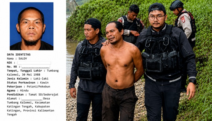 Identitas Saldy, petani yang ditangkap karena diduga terlibat dalam tewasnya Aipda Yudhi.