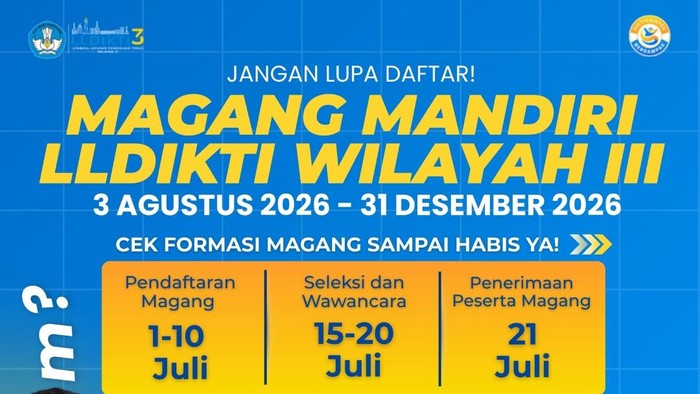 Pendaftaran Magang LLDikti Wilayah III
