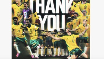Timnas Australia berterima kasih pada para pendukung. Foto: X.com