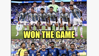 Argentina boleh memenangkan laga, tapi Cabo Verde memenangkan hati penonton. Foto: X.com