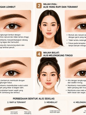 Infografis: Model Alis yang Cocok Sesuai Bentuk Wajah, Jangan Asal Pilih!