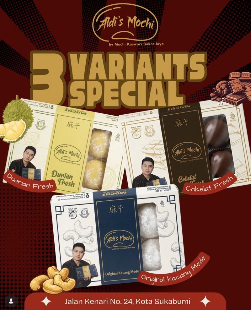 Bisnis Kuliner Baru Lagi! Aldi Taher Kini Jualan Mochi Khas Sukabumi