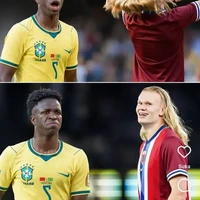 Pesona Haaland dilihat dari belakang vs depan. Vinicius Junior saja sampai terpana. Foto: Instagram