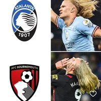 Bukti rambut Haaland memang badai banget. Nggak cuma mirip logo produk rambut terkenal, juga mirip logo klub sepak bolla Atlanta dan Bournemouth loh.. Foto: Instagram