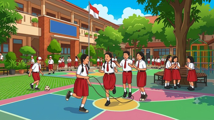 Ilustrasi siswa SD. (Gemini AI)