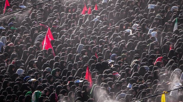 Mourners attend a prayer during a public farewell ceremony to pay their respects to late Supreme Leader Ayatollah Ali Khamenei, who was killed on February 28 in Israeli and U.S. airstrikes, at the Imam Khomeini Grand Mosalla, in Tehran, Iran, July 5, 2026. Office of the Iranian Supreme Leader/WANA (West Asia News Agency) via REUTERS  ATTENTION EDITORS - THIS PICTURE WAS PROVIDED BY A THIRD PARTY. ISRAEL OUT. NO COMMERCIAL OR EDITORIAL SALES IN ISRAEL. NO ACCESS FOR ISRAELI MEDIA. NO USE BBC PERSIAN. NO USE VOA PERSIAN. NO USE MANOTO. NO USE IRAN INTERNATIONAL. NO USE RADIO FARDA. DIGITAL: NO USE BBC PERSIAN. NO USE VOA PERSIAN. NO USE MANOTO. NO USE IRAN INTERNATIONAL. NO USE RADIO FARDA.