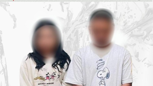 IS (37) dan DN (25), sepasang kekasih pengedar sabu, ditangkap Satresnarkoba Polresta Mataram, Sabtu (4/7/2026). (Foto: Polresta Mataram)