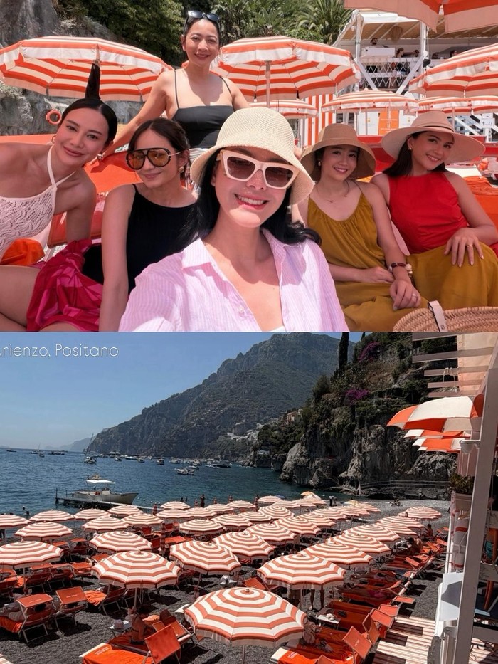 Medina Dina liburan ke Italia