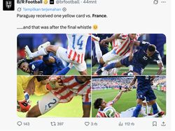 Heboh di Medsos: Paraguay Lawan Prancis Main Bola atau WWE?