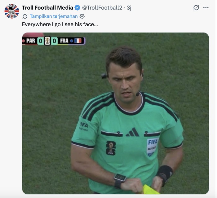 Wasit Prancis vs Paraguay Banjir Kecaman di Media Sosial
