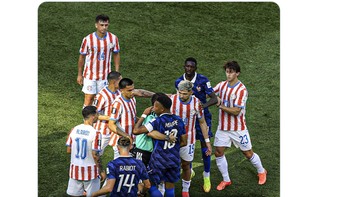 Tidak ada satu kartu kuning pun diterima pemain Paraguay. Foto: X.com