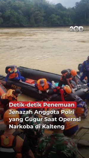  Video Penemuan Anggota Polri yang Gugur Saat Operasi Narkoba di Katingan