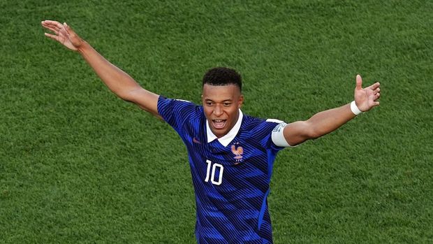 Soccer Football - FIFA World Cup 2026 - Round of 16 - Paraguay v France - Philadelphia Stadium, Philadelphia, Pennsylvania, U.S. - July 4, 2026 France's Kylian Mbappe celebrates scoring their first goal IMAGN IMAGES via Reuters/Kyle Ross     TPX IMAGES OF THE DAY
