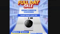 Mesin Cuci Sharp Front Load 7kg Diskon Gede di Transmart Full Day Sale